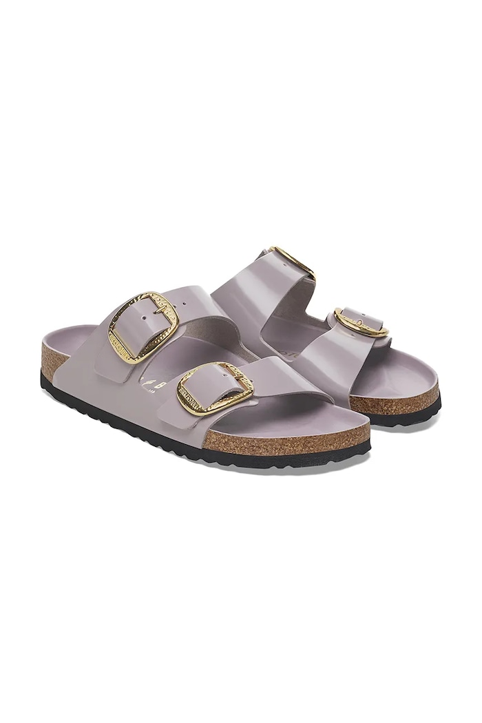 Δερμάτινες παντόφλες Birkenstock Arizona Hammered Buckle μωβ 1029762