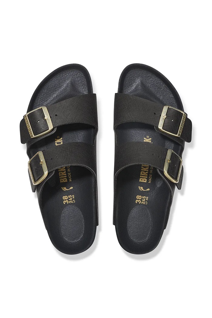 Boty Pantofle Birkenstock Arizona Saffiano Iridescent 1029493 černá