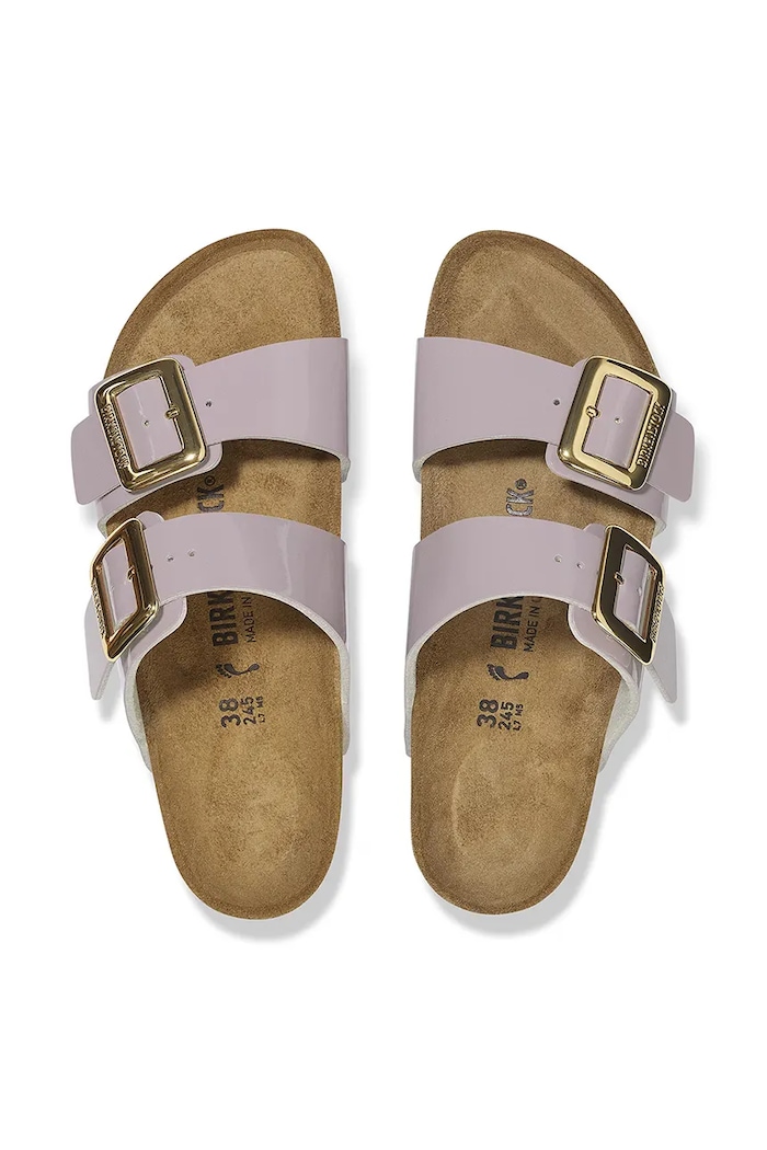 Birkenstock klapki Sydney Patent Cushion Buckle 1029431 fioletowy