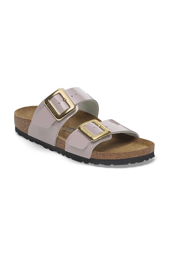 Birkenstock klapki Sydney Patent Cushion Buckle 1029473 fioletowy SS25