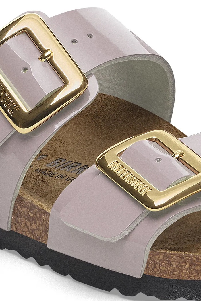 Obuwie Birkenstock klapki Sydney Patent Cushion Buckle 1029473 fioletowy