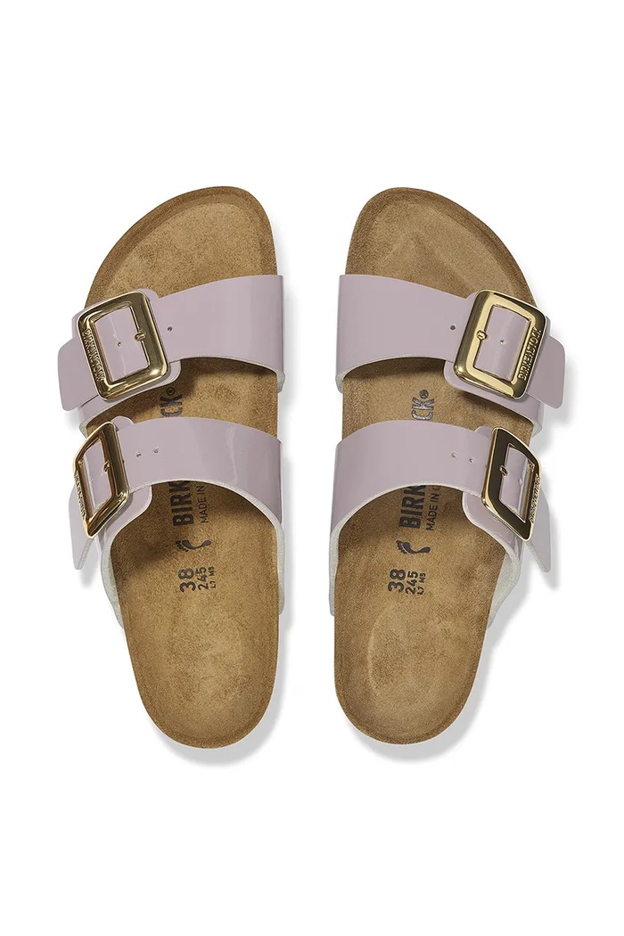 Birkenstock klapki Sydney Patent Cushion Buckle 1029473 fioletowy