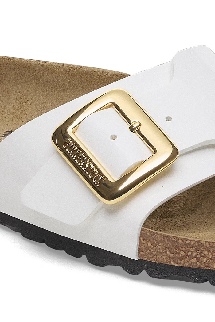 Obuwie Birkenstock klapki Catalina Patent Cushion Buckle 1029437 biały