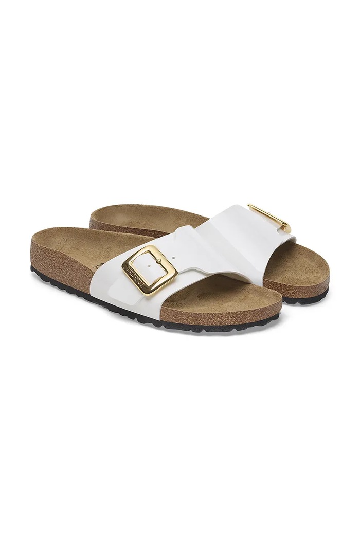 Birkenstock klapki Catalina Patent Cushion Buckle biały 1029437