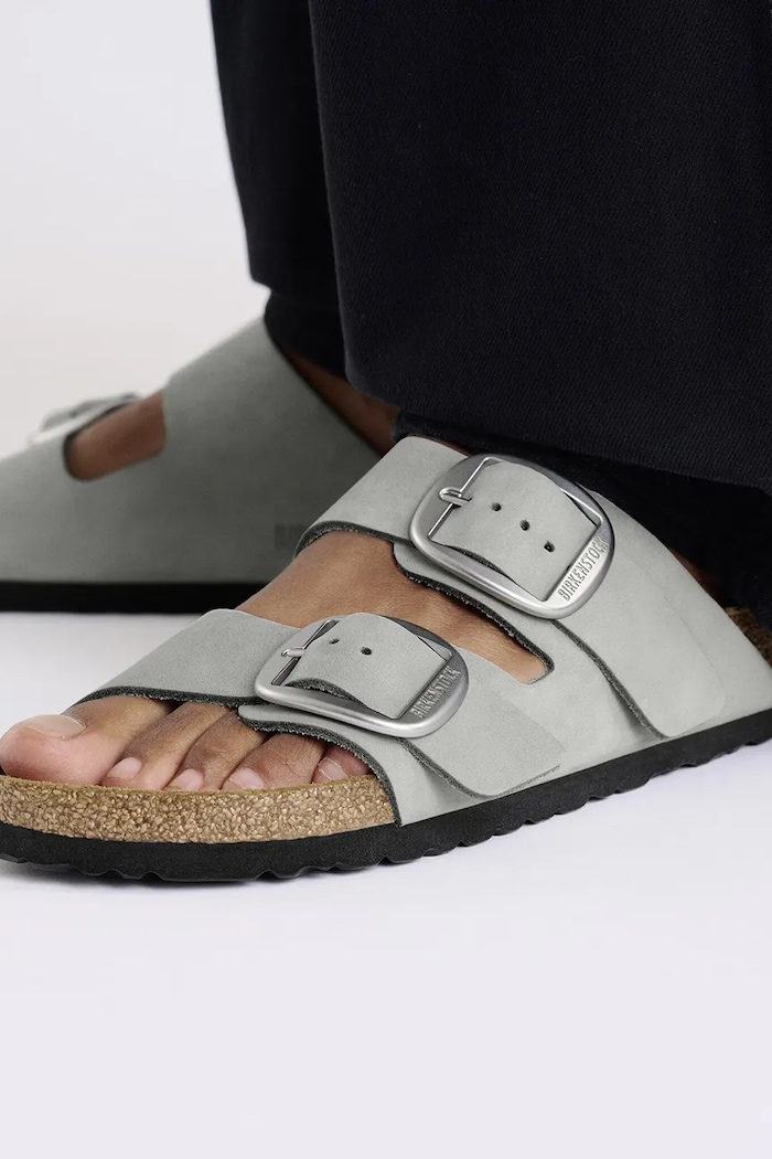 Natikače od nubuk kože Birkenstock Arizona Big Buckle 1029311