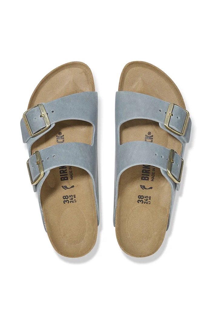 Kožené šľapky Birkenstock Arizona 1029253 sivá