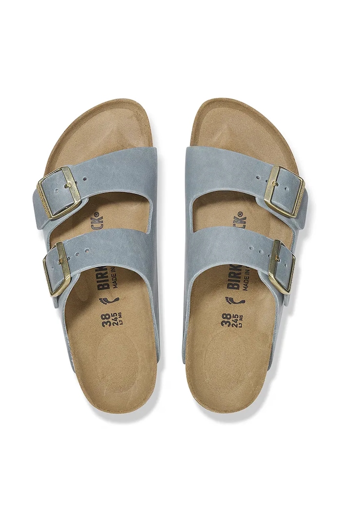 Kožené šľapky Birkenstock Arizona 1029253 sivá