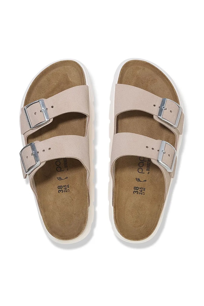 Birkenstock papuci din piele Birkenstock x Papillio Arizona Chunky 1029117 roz
