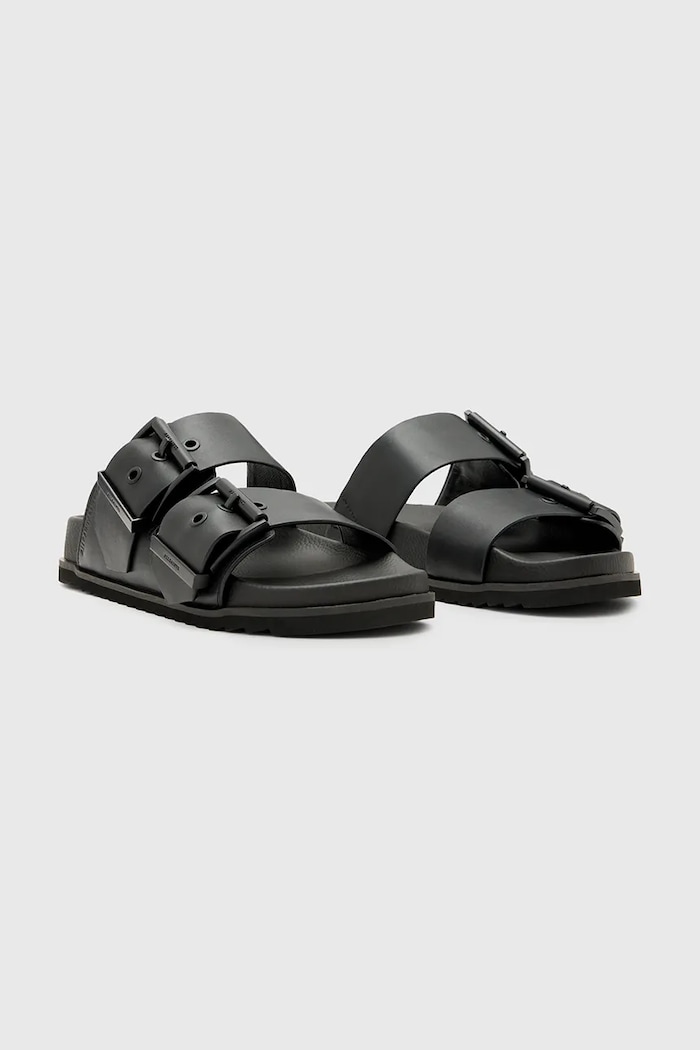 AllSaints slapi de piele Sian Sandal W034FC.BLK negru SS25
