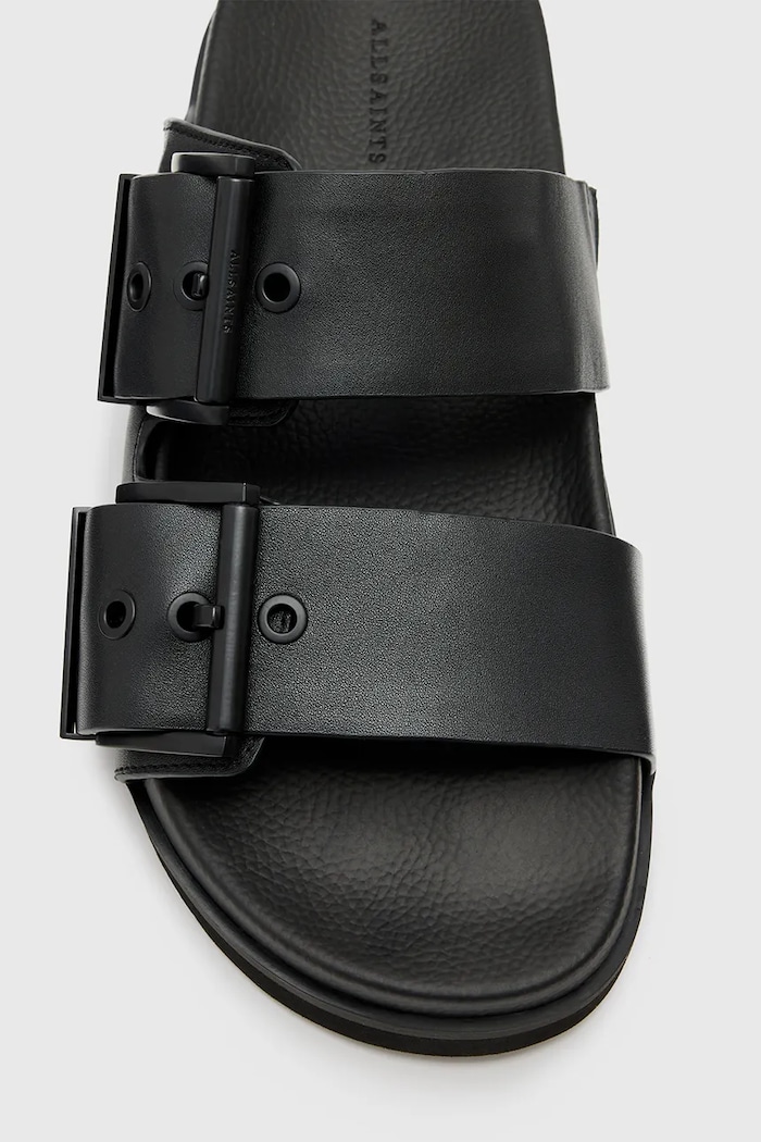 AllSaints slapi de piele Sian Sandal W034FC.BLK negru