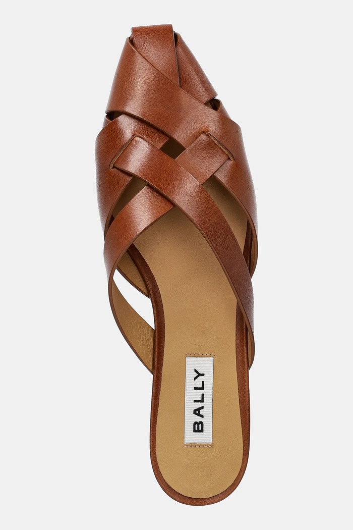Δερμάτινες παντόφλες Bally καφέ WF105I.VT025.U8G7