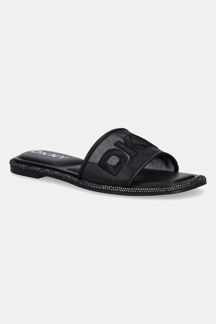 Pantofle Dkny Badin Logo textilní černá K1565205.BLK