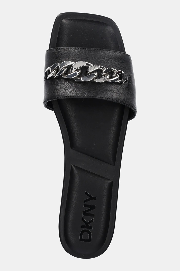 Kožené šľapky Dkny Dania čierna K1544758.BLK