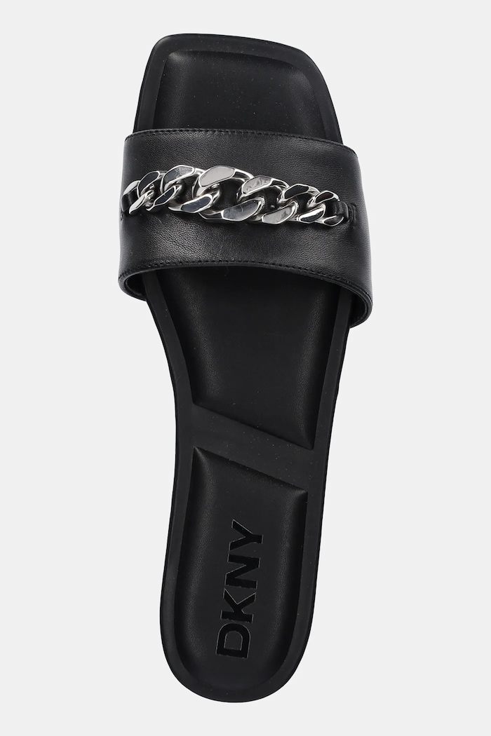 Kožené šľapky Dkny Dania čierna K1544758.BLK