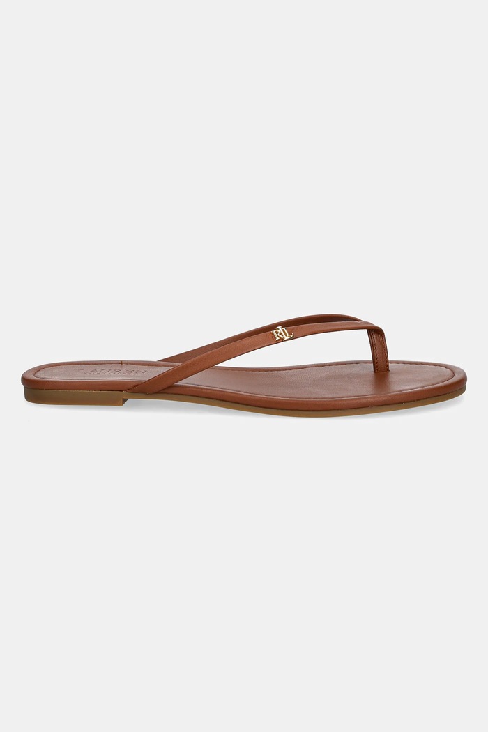 Lauren Ralph Lauren infradito in pelle Raquel 802953931006.200 marrone SS25
