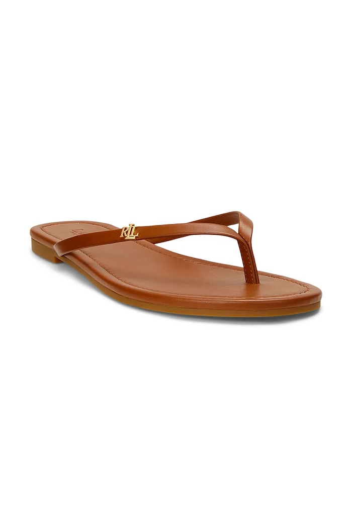 Kožne japanke Lauren Ralph Lauren Raquel 802953931006.200 smeđa SS25