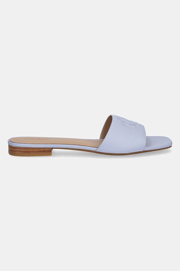 Δερμάτινες παντόφλες Lauren Ralph Lauren Everley Sld 802959143008.400 μπλε SS25