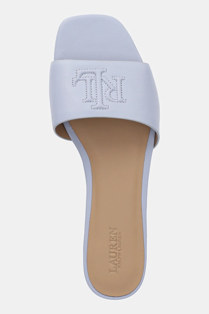 Δερμάτινες παντόφλες Lauren Ralph Lauren Everley Sld μπλε 802959143008.400