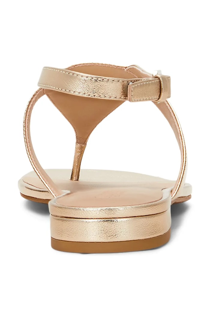 Lauren Ralph Lauren sandały skórzane Everley złoty 802970532001.040