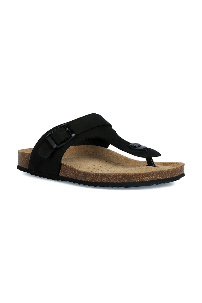 Nubukové šľapky Geox D BRIONIA D35LSK.00032.C9999 čierna SS26