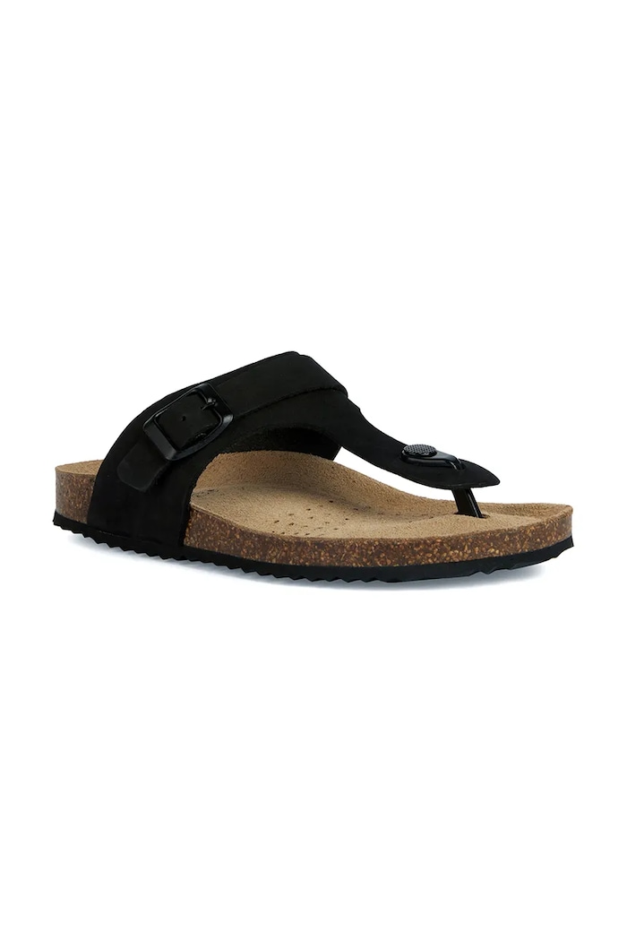Nubukové šľapky Geox D BRIONIA D35LSK.00032.C9999 čierna SS26