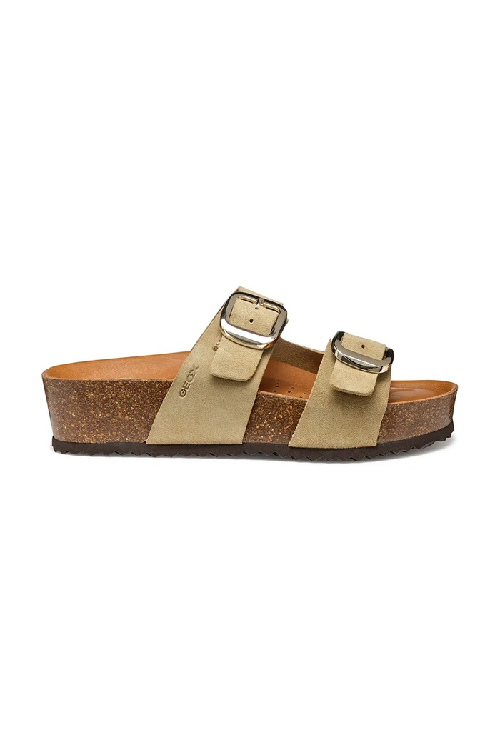 Geox Semišové pantofle Geox D BRIONIA H hnědá D551DA.00022.C6738