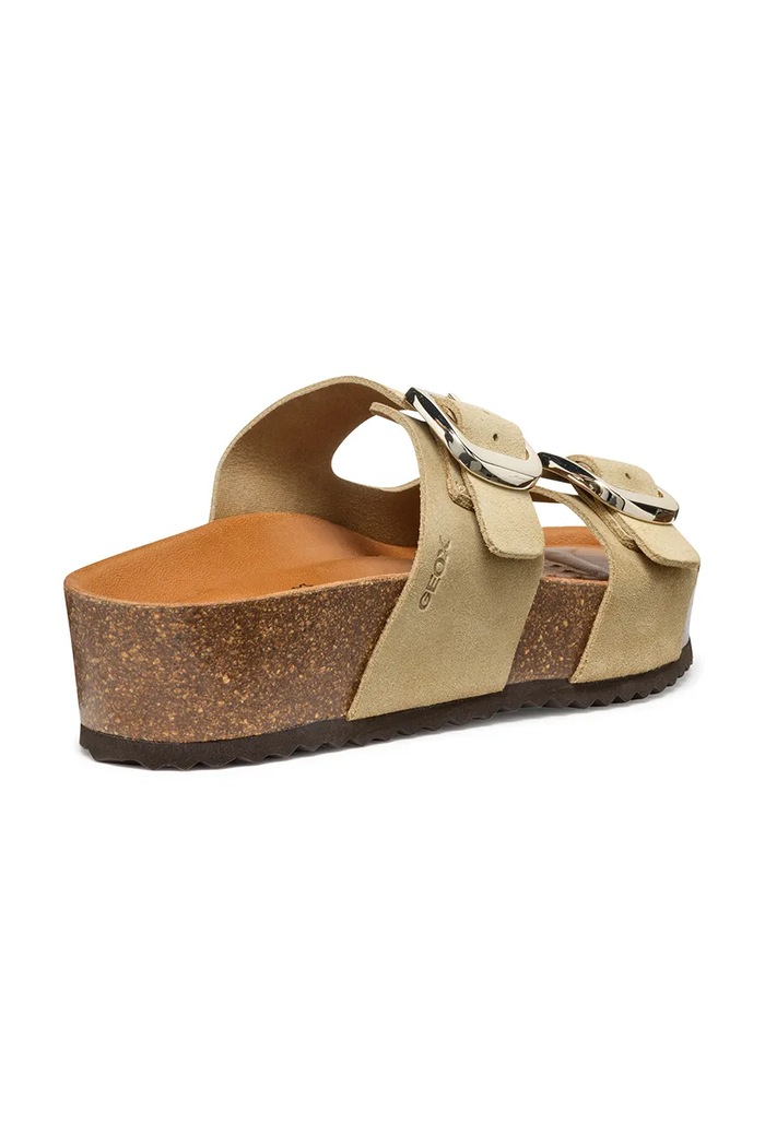 Boty Geox Semišové pantofle Geox D BRIONIA H D551DA.00022.C6738 hnědá