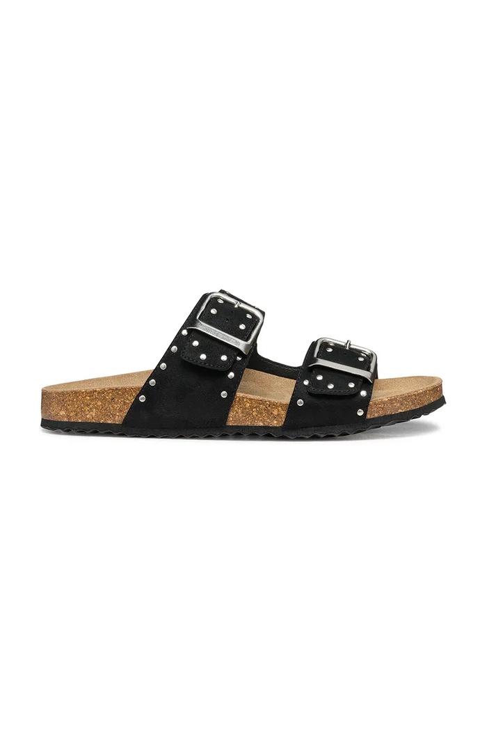 Natikači Geox D BRIONIA R Imitacija zrnatega usnja črna D55Y3I.000AU.C9999