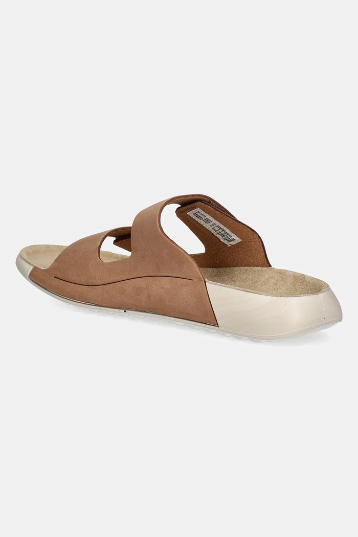 Scarpe Ecco ciabatte slide in nubuck Nd Cozmo 2 Strap Flat 206823.02291 marrone