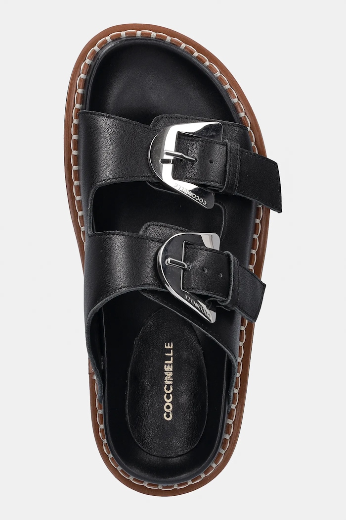 Coccinelle papuci de piele negru E4.SOF.17.03.01.001