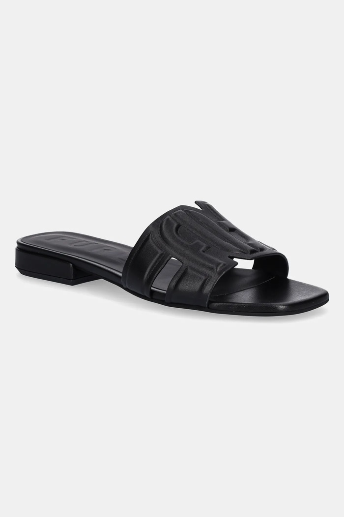 Kožené pantofle Furla Summer Mule přírodní kůže černá YJ34SUM.X30000.O6000