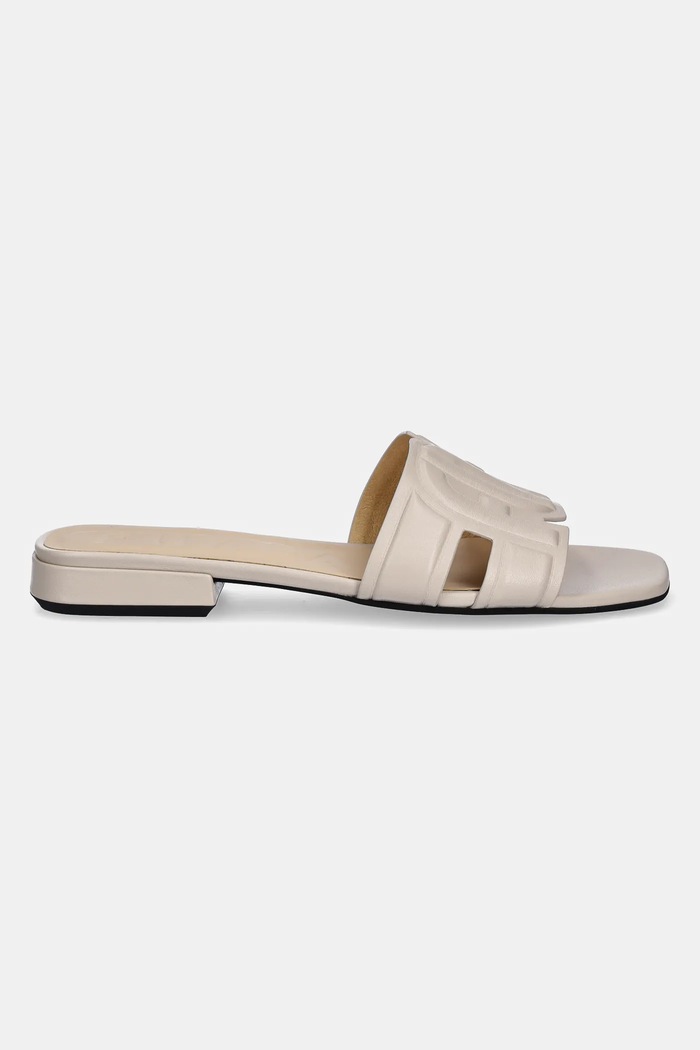 Furla Klapki skórzane Summer Mule YJ34SUM.X30000.1704S beżowy SS25
