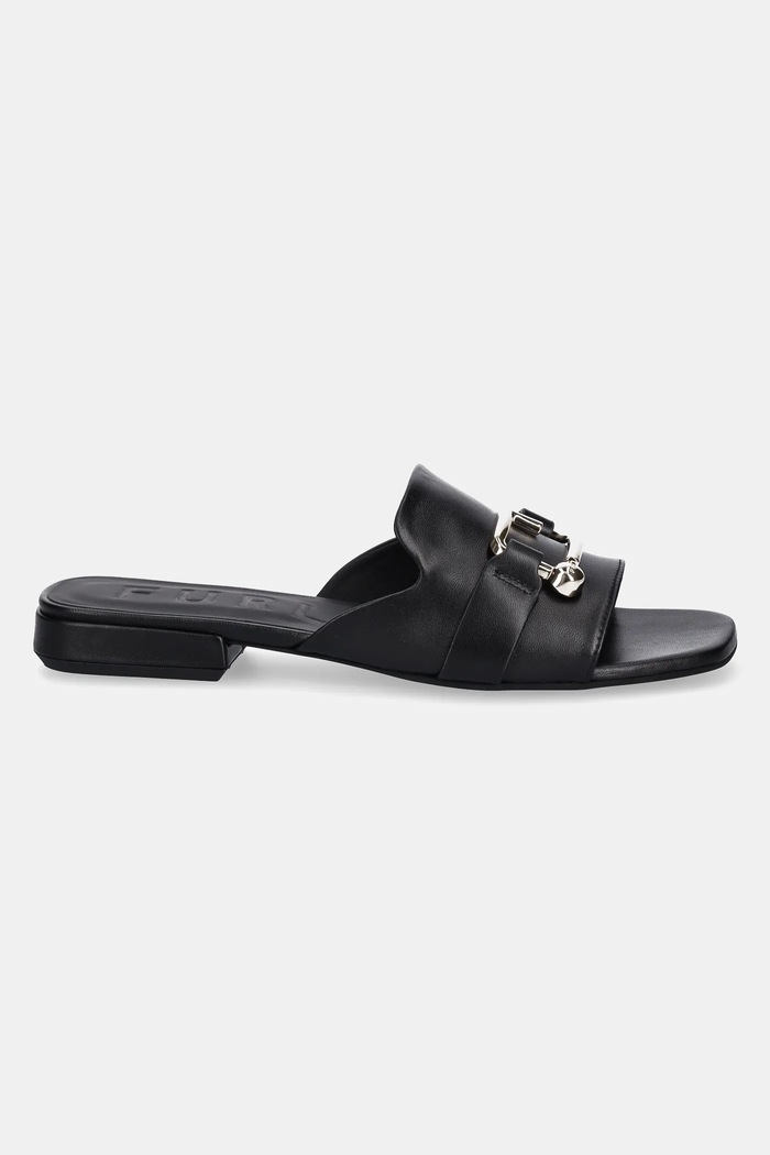 Usnjeni natikači Furla Nuvola Mule YJ36FNU.X30000.O6000 črna SS25