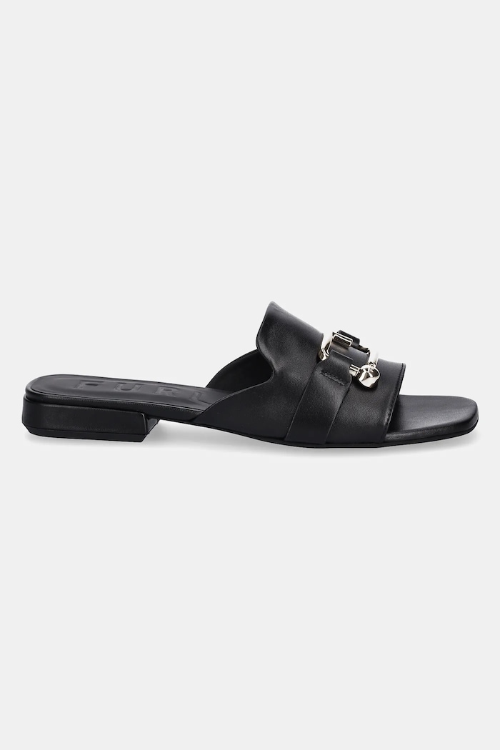 Usnjeni natikači Furla Nuvola Mule YJ36FNU.X30000.O6000 črna SS25