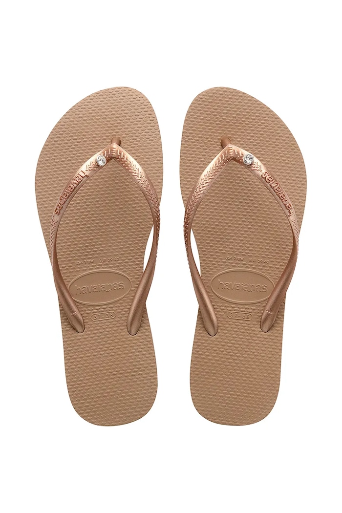 Šľapky Havaianas SLIM plochý zlatá 4145651.3581