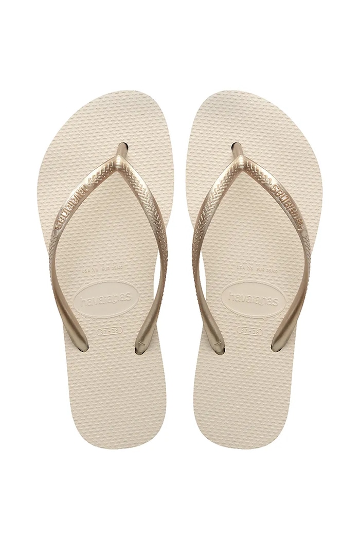Šľapky Havaianas SLIM FLATFORM plochý béžová 4144537.0121