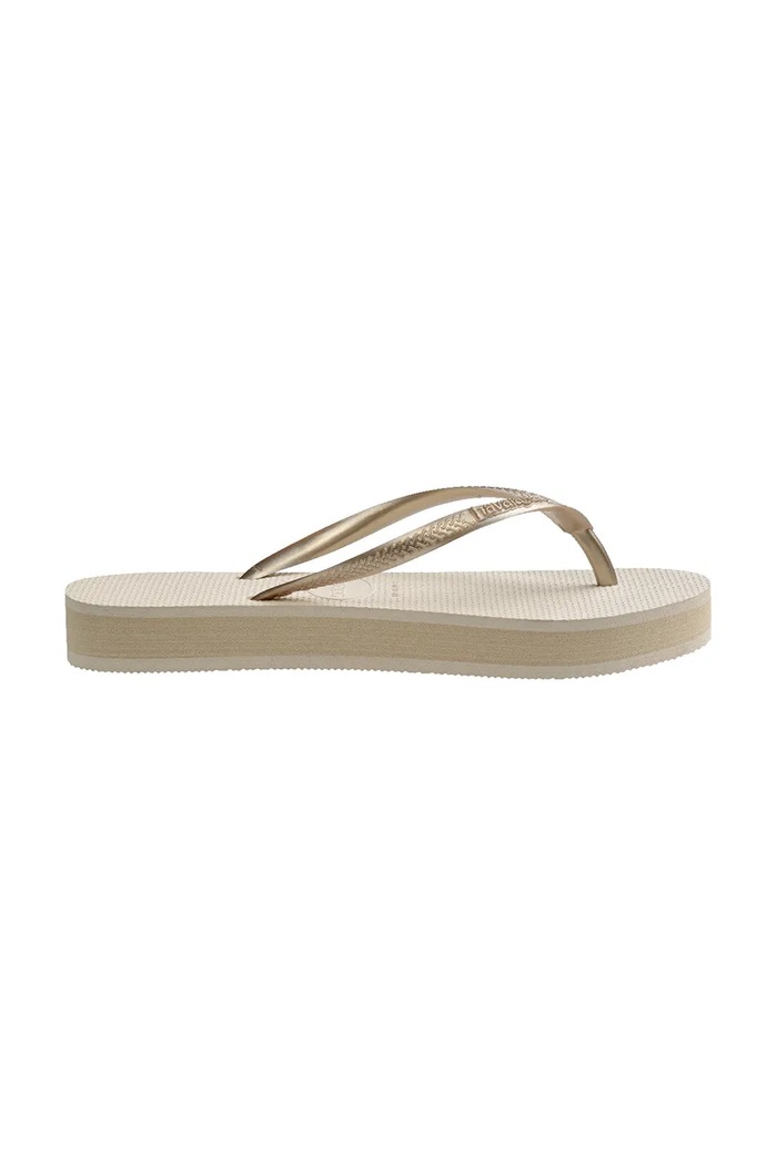 Šľapky Havaianas SLIM FLATFORM 4144537.0121 béžová SS25