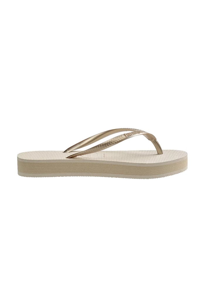 Šľapky Havaianas SLIM FLATFORM 4144537.0121 béžová SS25