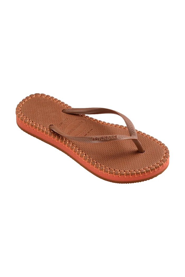 Obuća Japanke Havaianas SLIM FLATFORM 4149928.1976 smeđa