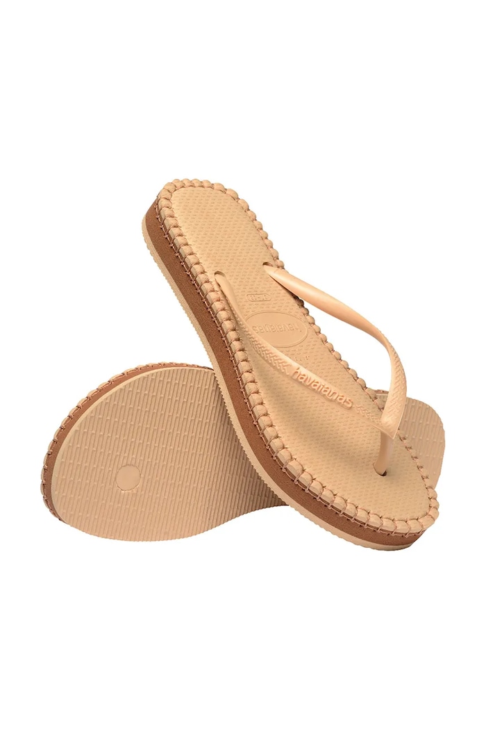 Σαγιονάρες Havaianas SLIM FLATFORM μπεζ 4149928.8858