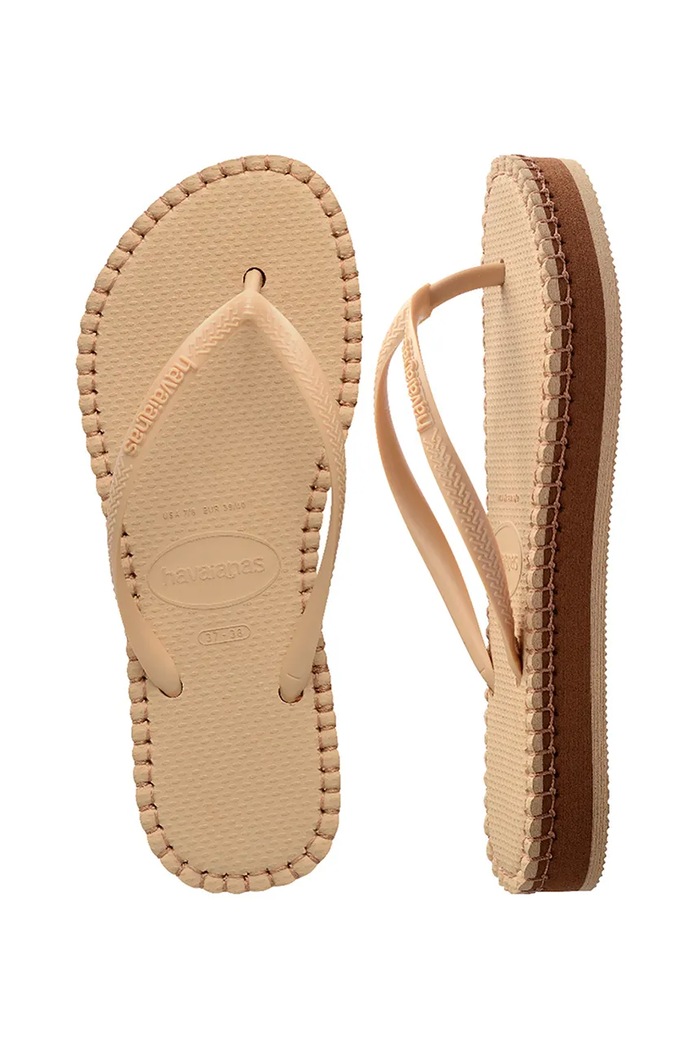 Σαγιονάρες Havaianas SLIM FLATFORM 4149928.8858 μπεζ