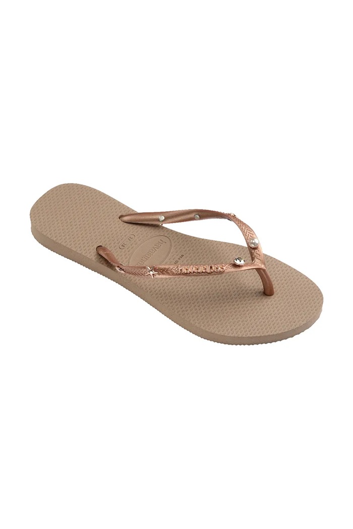 Παπούτσια Σαγιονάρες Havaianas SLIM LUXURY AQUA 4149965.3581 χρυσαφί