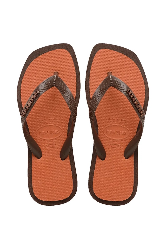 Žabky Havaianas TOP SQUARE FUSION bez podpatku hnědá 4149944.0727