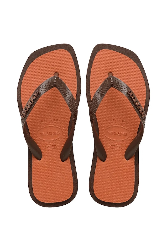 Žabky Havaianas TOP SQUARE FUSION bez podpatku hnědá 4149944.0727
