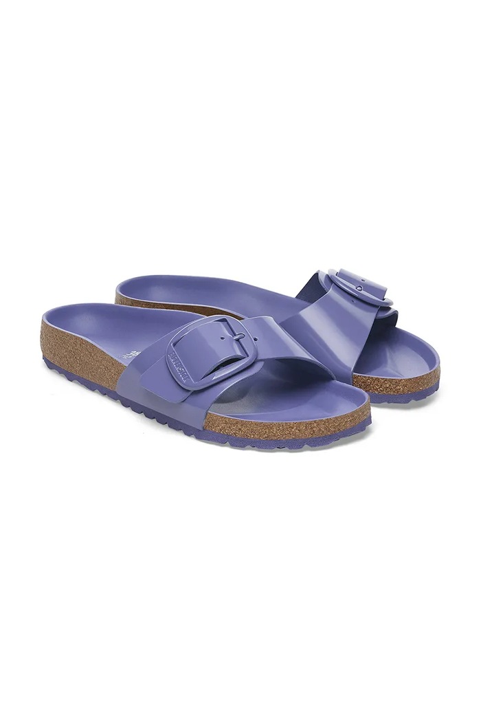Шкіряні шльопанці Birkenstock Madrid Big Buckle фіолетовий 1029427