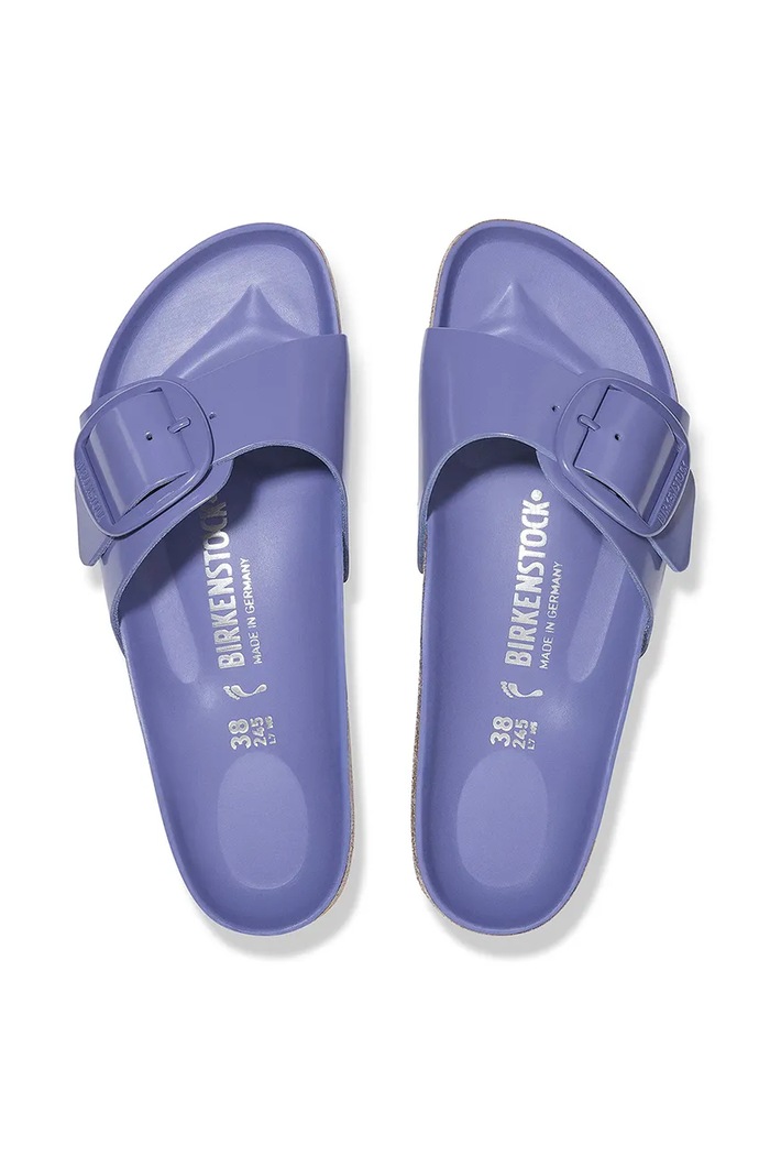 Шкіряні шльопанці Birkenstock Madrid Big Buckle 1029427 фіолетовий