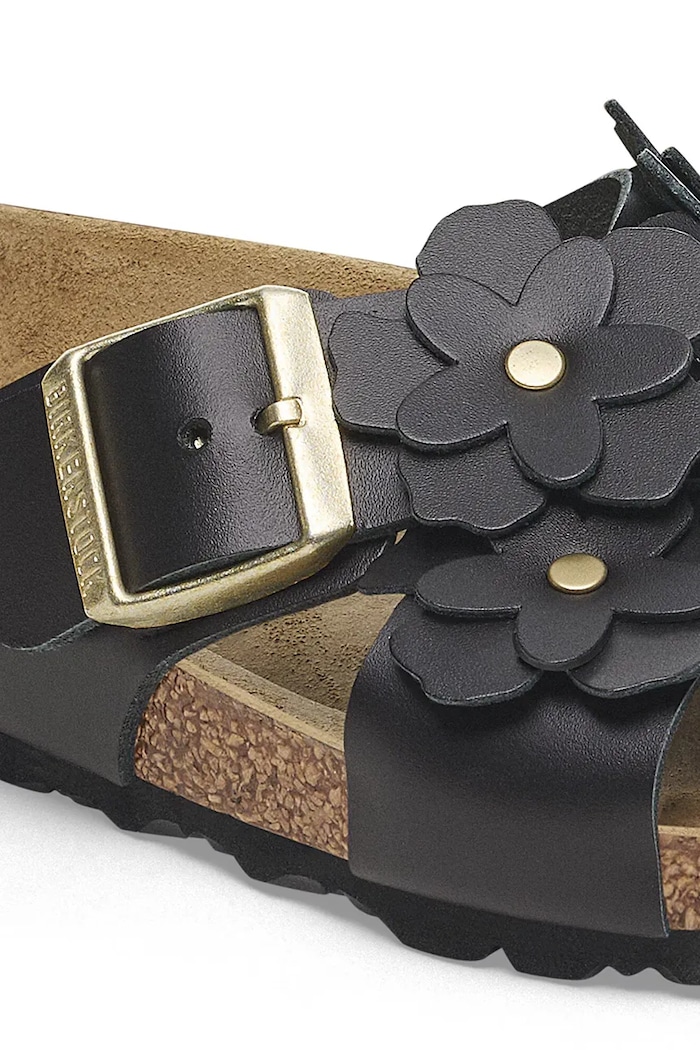 Cipők Birkenstock bőr papucs Siena Flowers 1026734 fekete