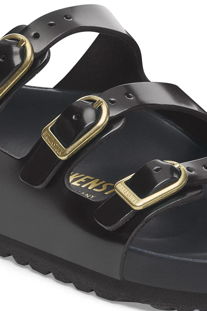 Boty Kožené pantofle Birkenstock Florida D-Buckle Exq 1029385 černá