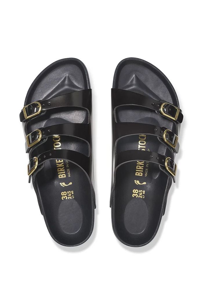 Kožené pantofle Birkenstock Florida D-Buckle Exq 1029385 černá