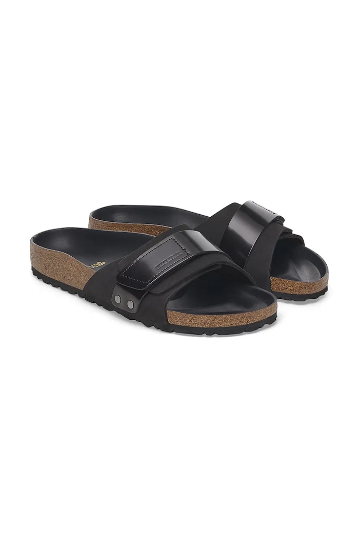 Birkenstock klapki nubukowe Oita czarny 1029313